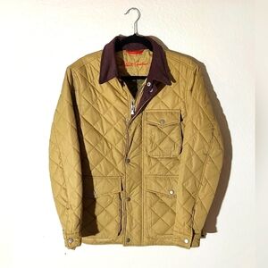 Robert Graham Quilted Utility Gold/Yellow Corduroy Collar Jacket MN Size Small